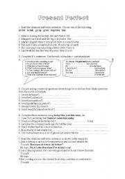 English Worksheet: PRESENT PERFECT