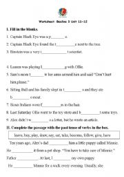 English worksheet: vocabulary and grammar worksheet