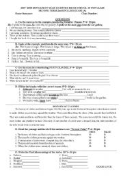 English worksheet: exam