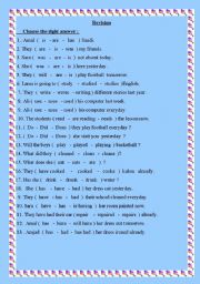 English Worksheet: Revision on Tenses