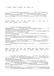 English worksheets: Cloze Reading