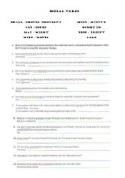 English worksheet: Modal Verbs