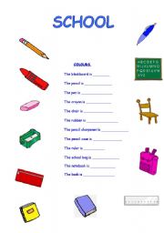 English Worksheet: School