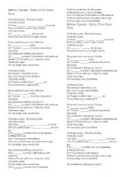 English Worksheet: Britney Spears: Baby One More Time - Advanced Modals