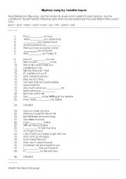 English Worksheet: Song: Jennifer Lopez 