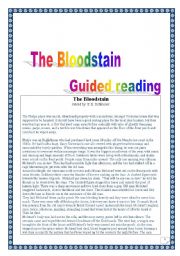 English Worksheet: American folklore series: the Bloodstain PROJECT (long version, 9 pages)