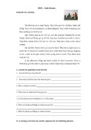 English worksheet: present simple tense worksheet 