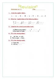 English worksheet: letters 