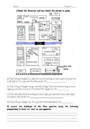 giving directions prepositions