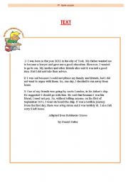 English Worksheet: 9th form exam