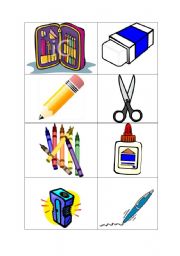 School objects memory game