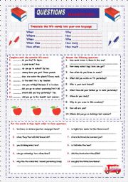 English Worksheet: Questions words (Elementary)