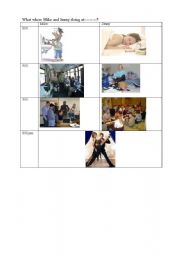 English Worksheet: Past continuous