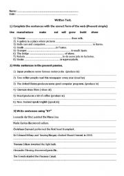 English Worksheet: Passive voice