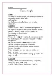 English worksheet: present simple & continuous