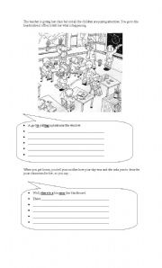 English Worksheet: Present Continuous - There is/are
