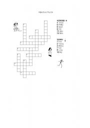 English worksheet: Adjectives Puzzle