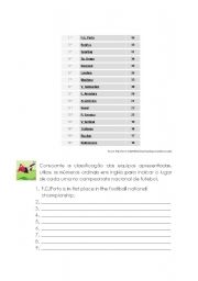 English worksheet: Ordinal numbers