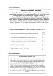 English Worksheet: Reading and comprehension 