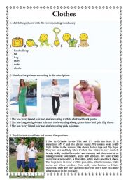 English Worksheet: Clothes