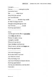 English worksheet: Song: Angels (by Robbie William)