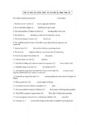 English worksheet: PREPOSITIONS 1