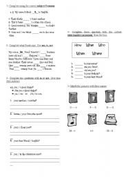 English Worksheet: To-be