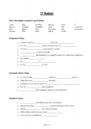 English worksheet: Classroom Rules Quiz