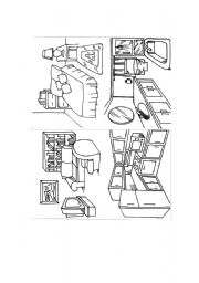 English Worksheet: rooms in the house