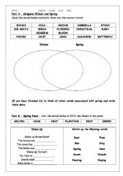 English Worksheet: Spring