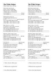 English Worksheet: Song: The White Stripes - Were Going to be Friends, Future with Will and Going To