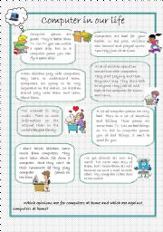 English Worksheet: Computer in our life