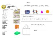 English worksheet: MY HOUSE 