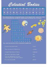 English Worksheet: Celestial Bodies