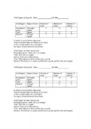 English Worksheet: solid figures maths study guide