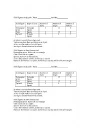 English worksheet: solid figures maths study guide