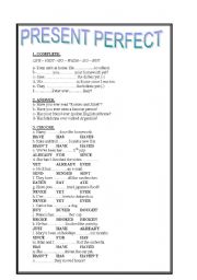 English Worksheet: PRESENT PERFECT