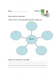 English worksheet: Education-Paragraphs