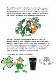 English Worksheet: St. PAtricks day festival 2009