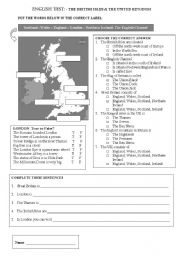 The British Isles and The UK - Test