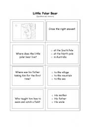 English Worksheet: Little Polar Bear - questions and answers
