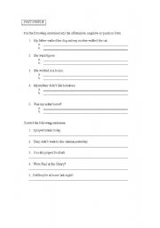 English worksheet: Past simple