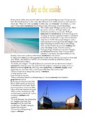 English Worksheet: A day at the seaside