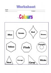 English Worksheet: colours