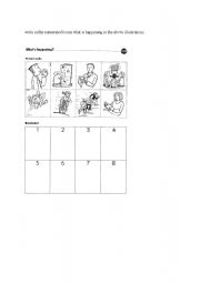 English worksheet: present continious 