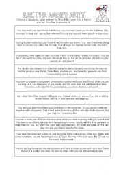 English Worksheet: Ask the Agony Aunt