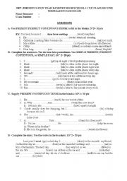 English worksheet: test