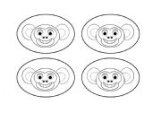 English worksheet: Monkey Cards Black and White (Add your own text.) Use them with my monkey gameboard.