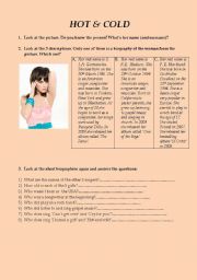 English Worksheet: Katy Perry Hot & Cold 1