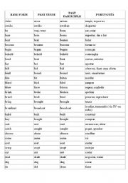 English worksheet: IRREGULAR VERBS